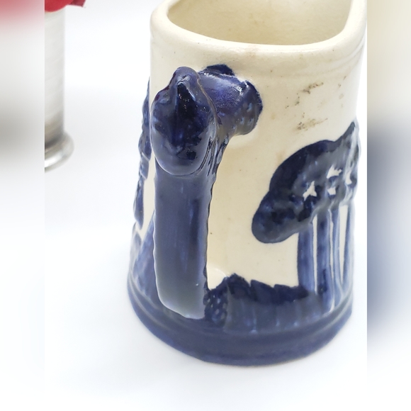 Vintage Old Sleepy Eye Cobalt Blue Pottery Pitcher - Picture 3 of 13